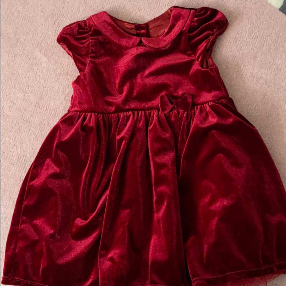 Velvet toddler dress